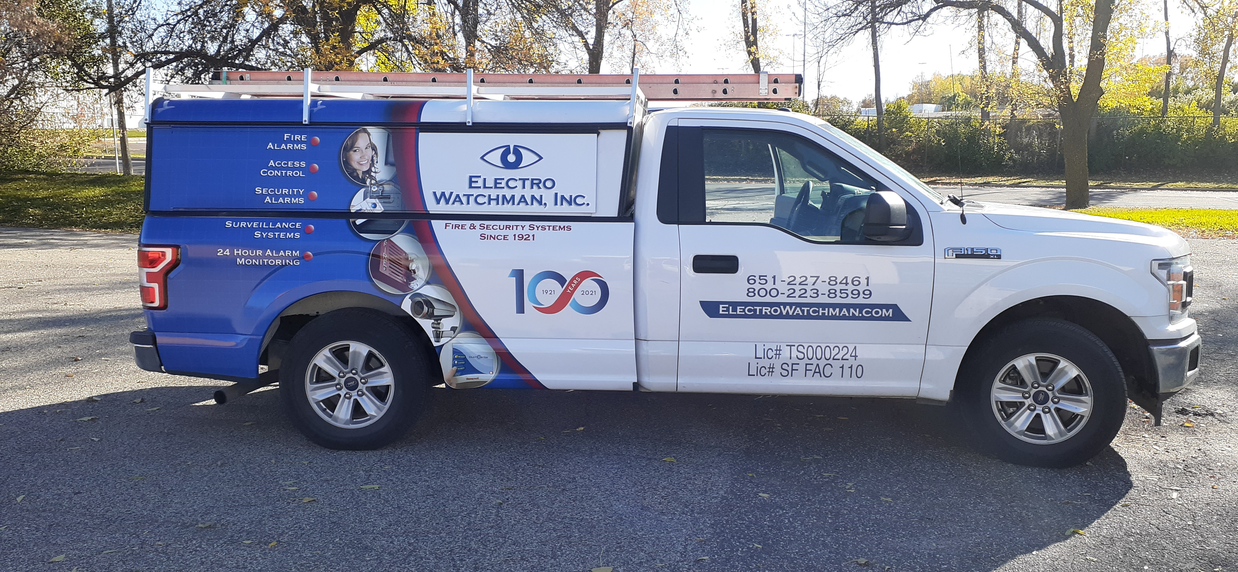 Vehicle wrap for electric company truck